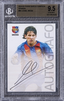 2004-05 Panini Sports Mega Cracks Campeon (Spanish) #89 Lionel Messi Rookie Card - BGS GEM MINT 9.5